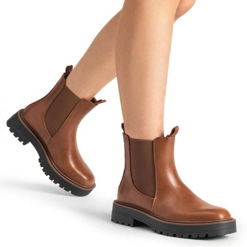 Brown Leather Ankle Boots